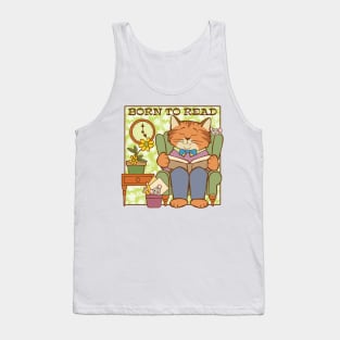 Born to Read Cat and Mice Tank Top